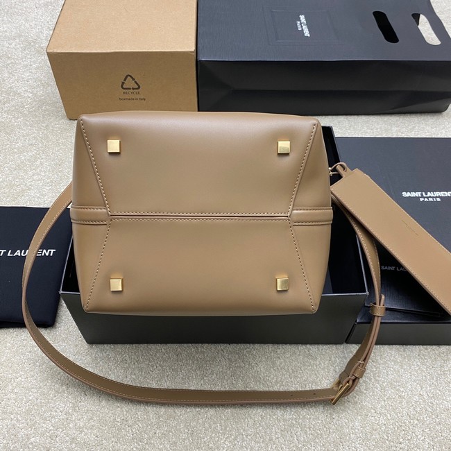 SAINT LAURENT LE 37 IN SHINY LEATHER 742828 Khaki