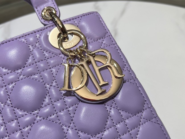 Small Lady Dior My ABCDior Bag Lilac Cannage Lambskin M0538O