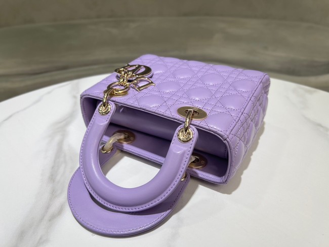 Small Lady Dior My ABCDior Bag Lilac Cannage Lambskin M0538O