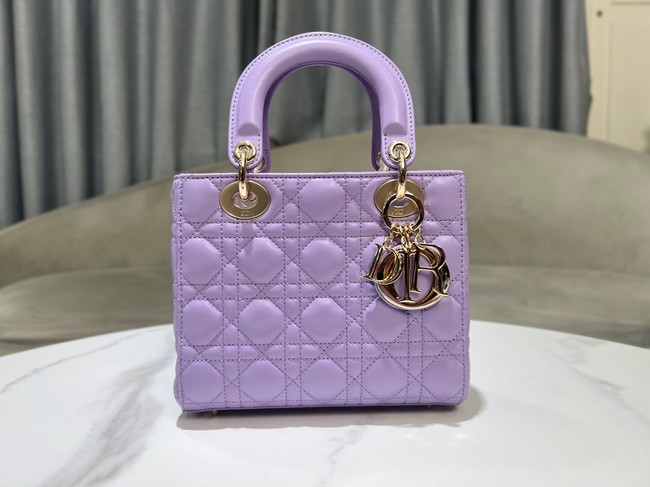 Small Lady Dior My ABCDior Bag Lilac Cannage Lambskin M0538O