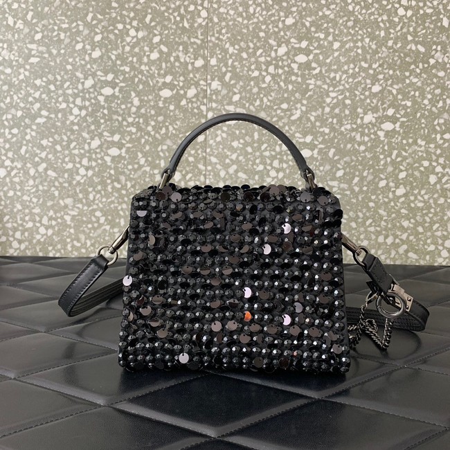 VALENTINO Vsling mini imitation crystal bag 0064 black