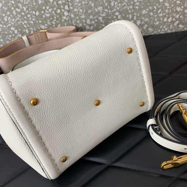 VALENTINO Alltime small grain calfskin bag B0Q26 white