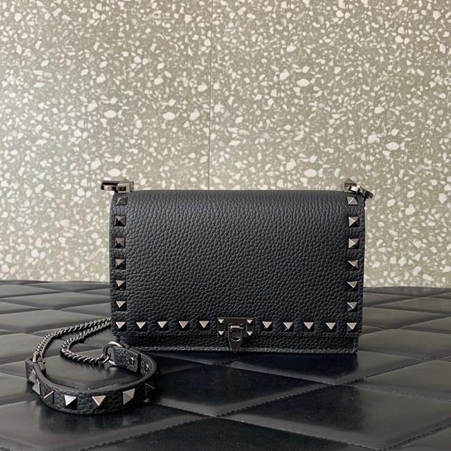 VALENTINO Rockstud calfskin chain bag HHI16 black