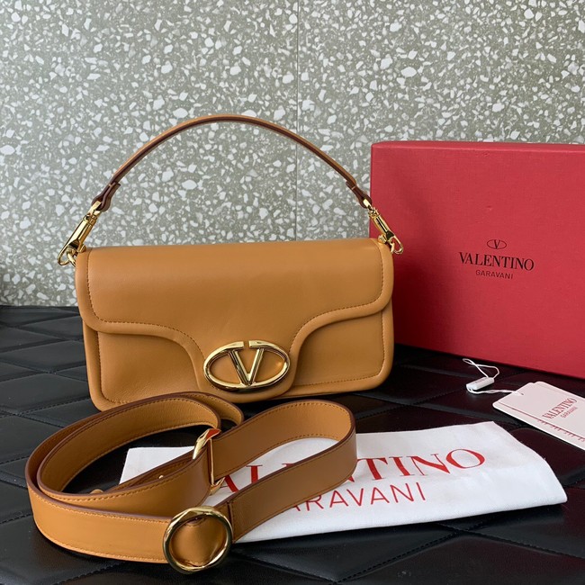 VALENTINO VLOGO 1960 medium lambskin bag FJ098 brown