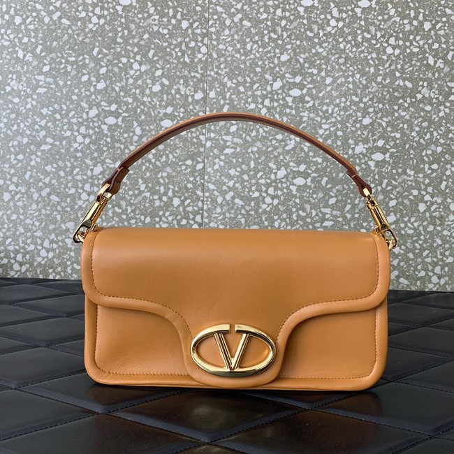 VALENTINO VLOGO 1960 medium lambskin bag FJ098 brown