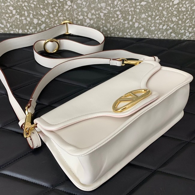 VALENTINO VLOGO 1960 medium lambskin bag FJ098 white