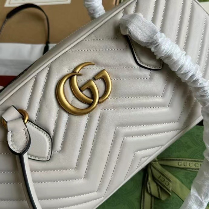 Gucci GG MARMONT MEDIUM TOP HANDLE BAG 795218 Light grey