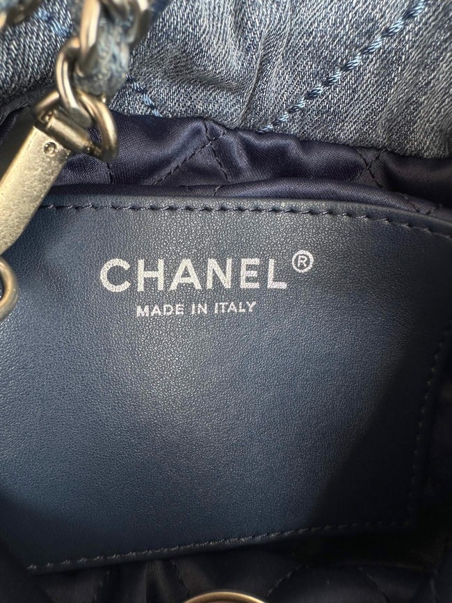 CHANEL 22 MINI HANDBAG AS3980 Denim Blue