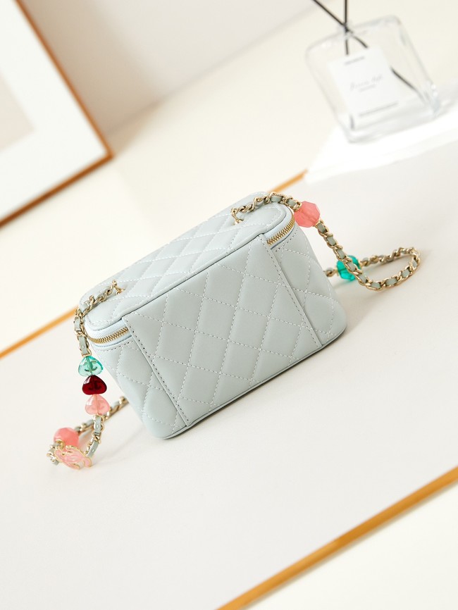 CHANEL MINI CLUTCH WITH CHAIN AP3231 light blue