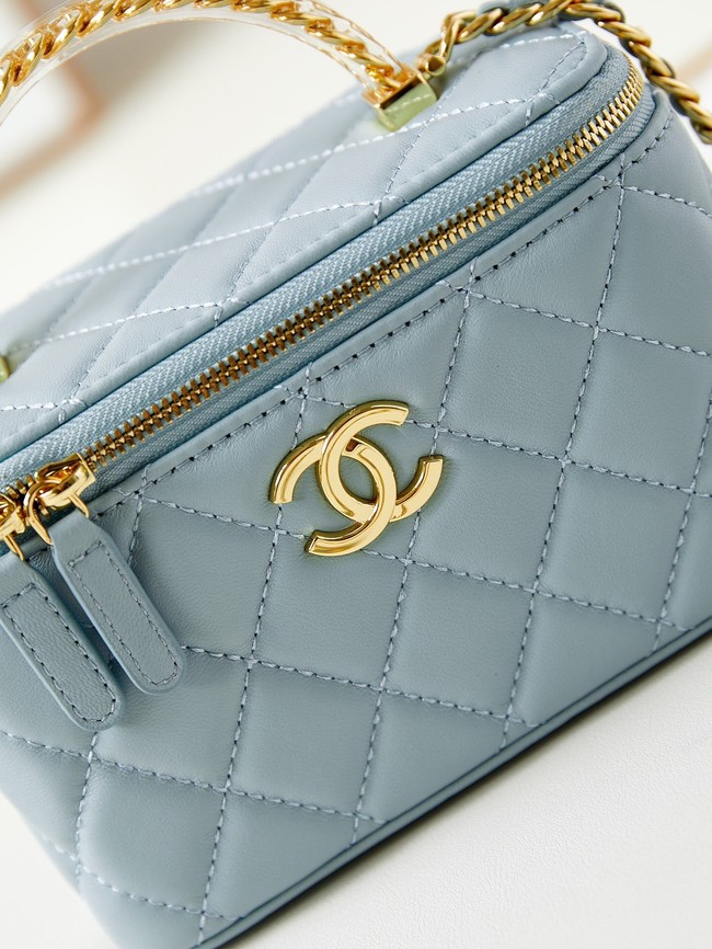 CHANEL MINI CLUTCH WITH TOP HANDLE AP3820 blue