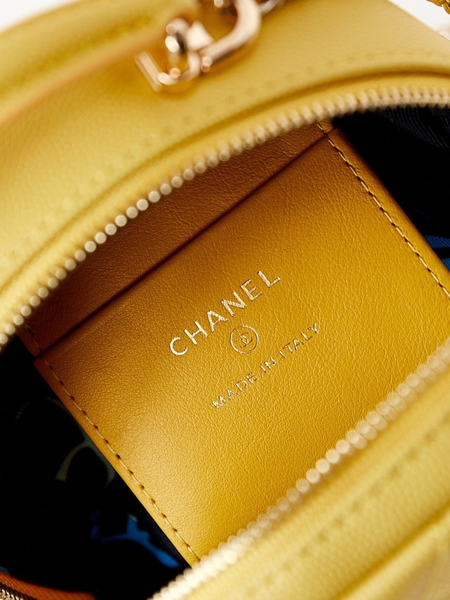 Chanel MINI BACKPACK AP3753 Grained Calfskin & Gold-Tone Metal yellow