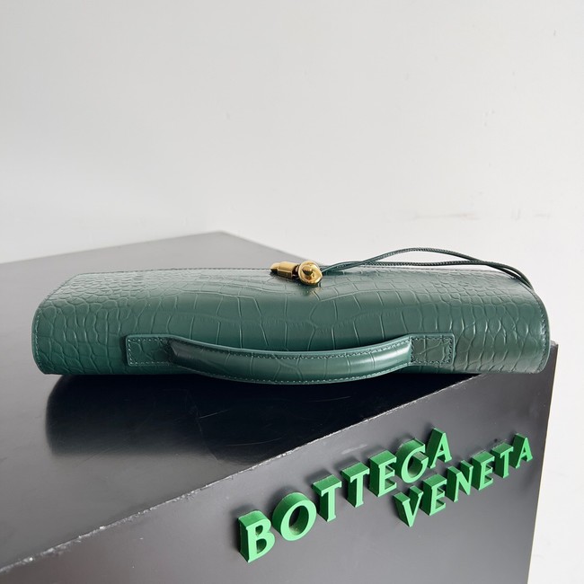 Bottega Veneta Long Clutch Andiamo With Handle alligator leather 741511 dark green