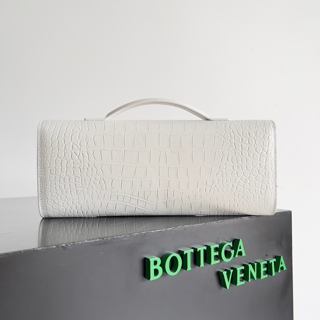 Bottega Veneta Long Clutch Andiamo With Handle alligator leather 741511 white 