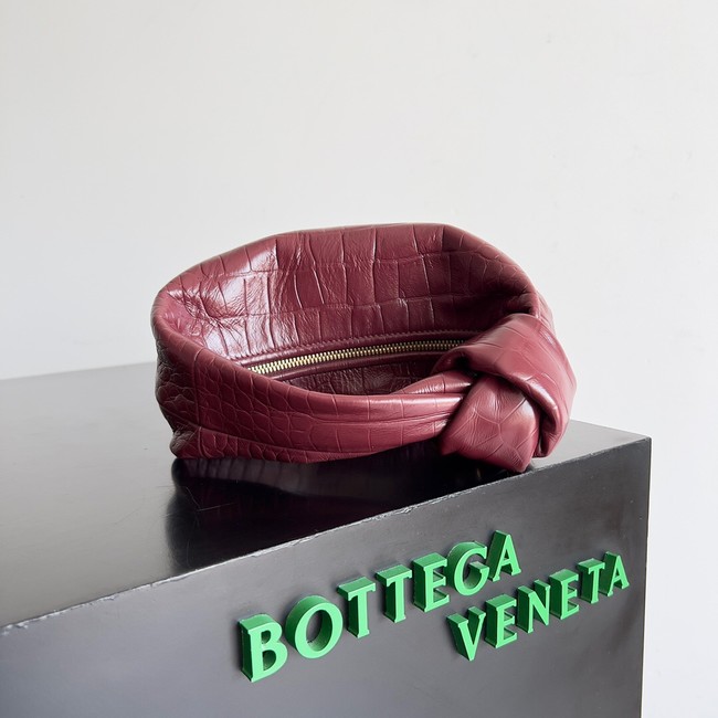 Bottega Veneta Mini Jodie Mini alligator leather top handle bag 717709 Barolo