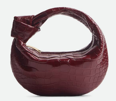 Bottega Veneta Mini Jodie Mini alligator leather top handle bag 717709 Barolo