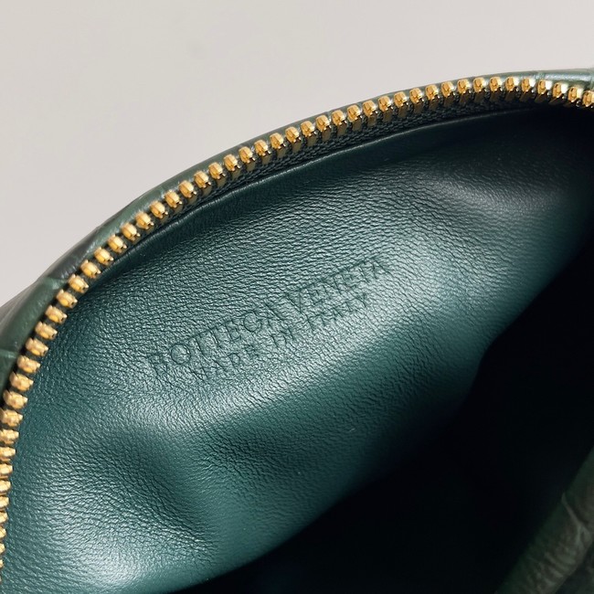 Bottega Veneta Mini Jodie Mini alligator leather top handle bag 717709 dark green