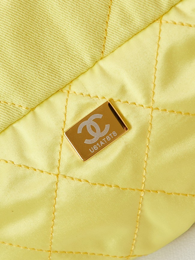 CHANEL 22 HANDBAG Fabric AS3260 yellow