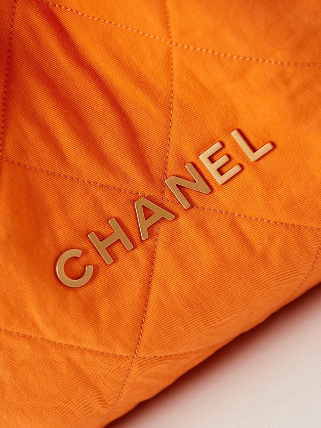 CHANEL 22 HANDBAG Fabric AS3261 orange