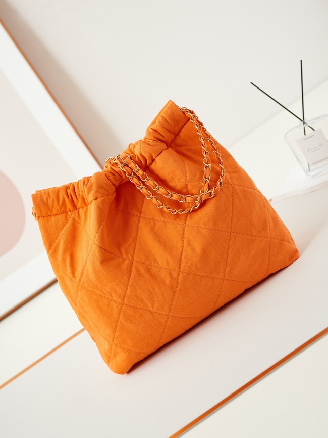 CHANEL 22 HANDBAG Fabric AS3261 orange