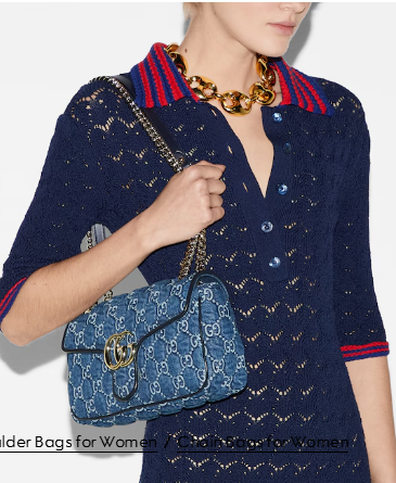 Gucci GG MARMONT SMALL SHOULDER BAG 443497 Blue GG denim