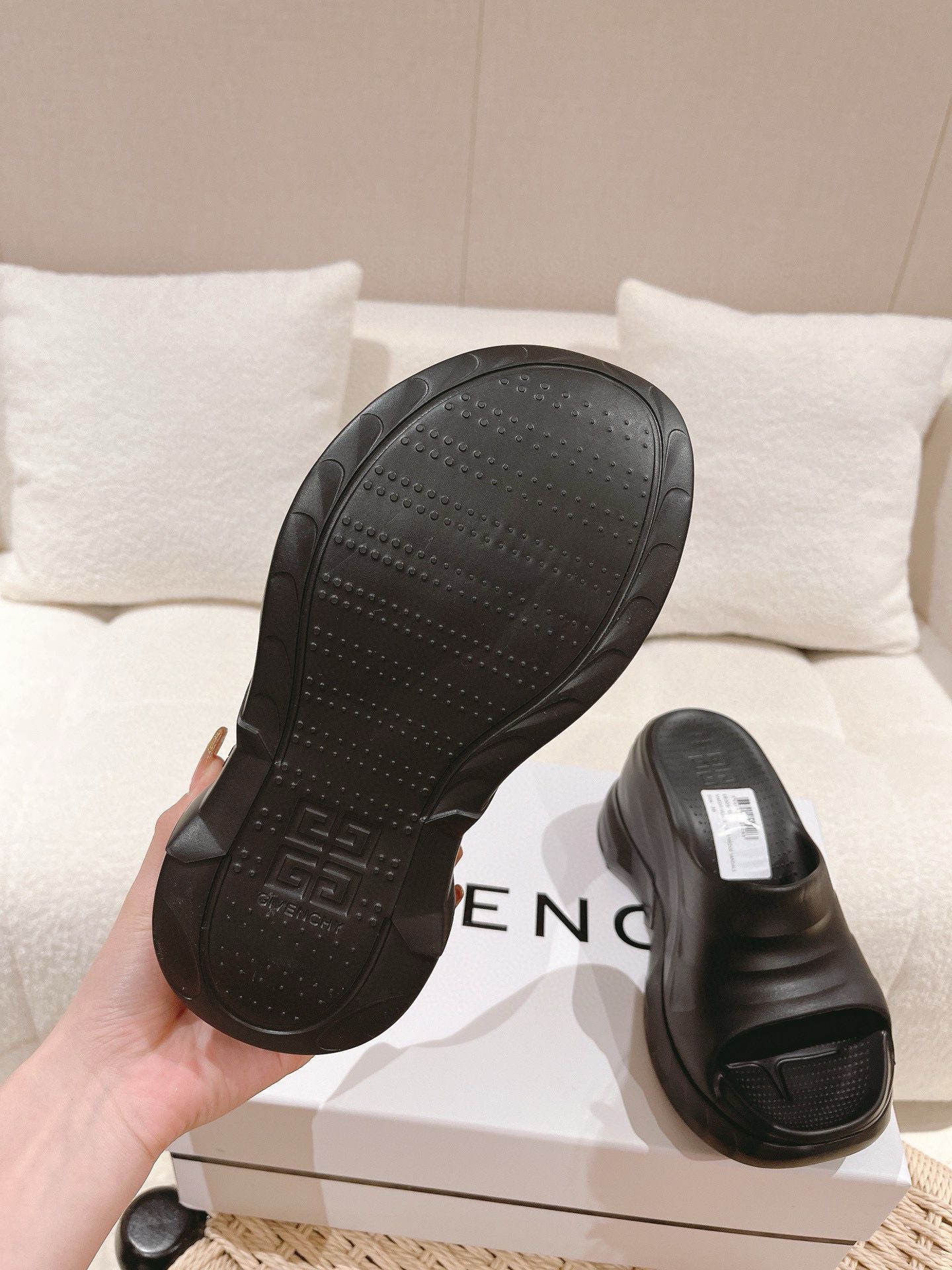 Givenchy Slippers Shoes 10CM Hight Heels GS70120 Black