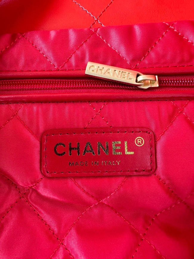 CHANEL 22 MINI HANDBAG AS3260 Dark Orange & Red