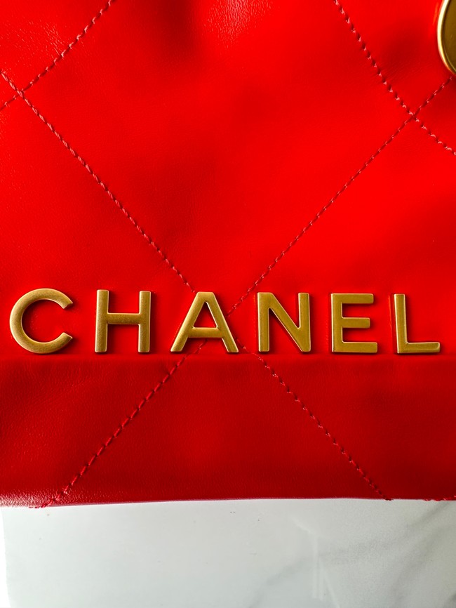 CHANEL 22 MINI HANDBAG AS3980 Dark Orange & Red