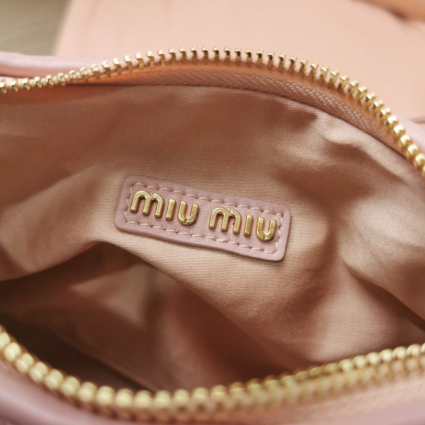 Miu Miu Wander Matelasse Original Sheepskin Bag 5BC125 Light Pink