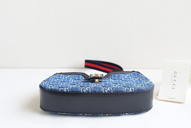 GUCCI MOON SIDE MINI SHOULDER BAG 786015 Blue GG denim