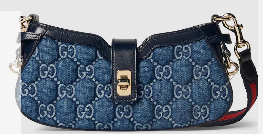 GUCCI MOON SIDE MINI SHOULDER BAG 786015 Blue GG denim