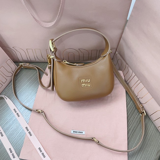 MIU MIU Original Leather Top Handle Bag 5BC161 Apricot