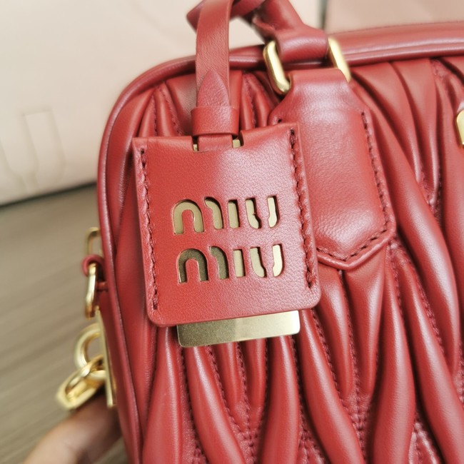 Miu Miu Wander Matelasse Original Sheepskin Bag 2BB124 red