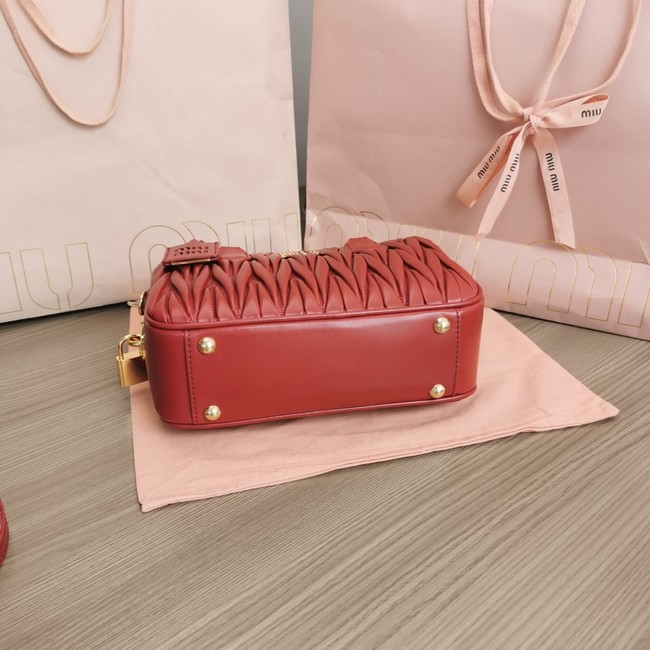 Miu Miu Wander Matelasse Original Sheepskin Bag 2BB124 red