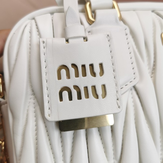 Miu Miu Wander Matelasse Original Sheepskin Bag 2BB124 white