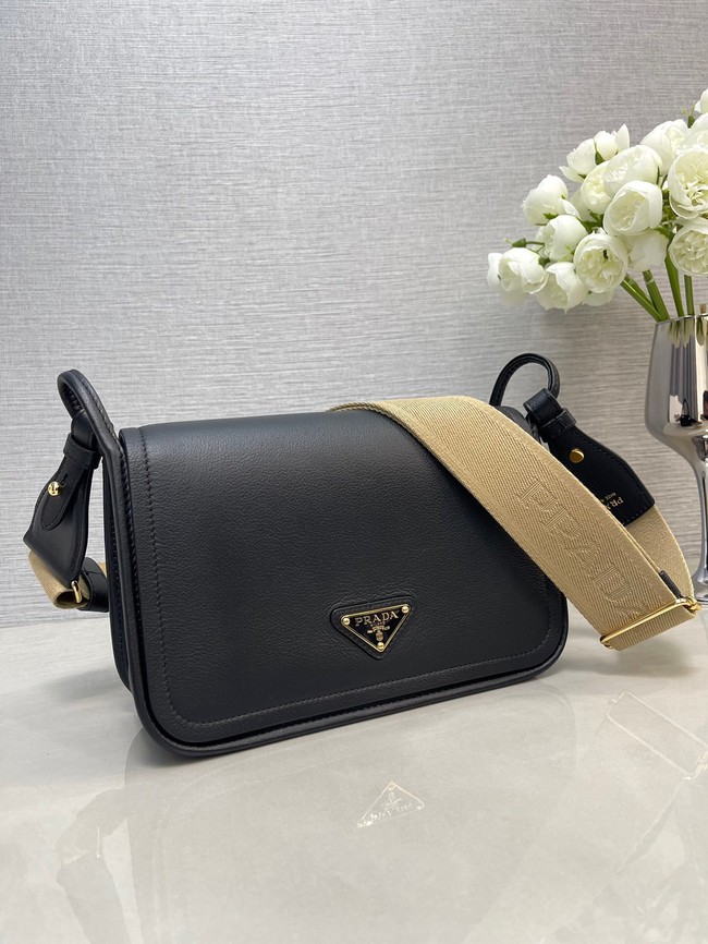 Prada Leather shoulder bag 1BD372 black