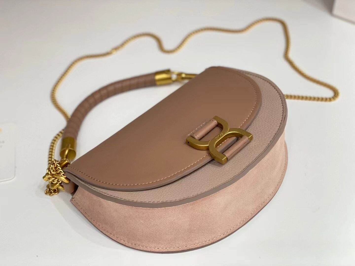 CHLOE Small leather shoulder bag CL225156 pink