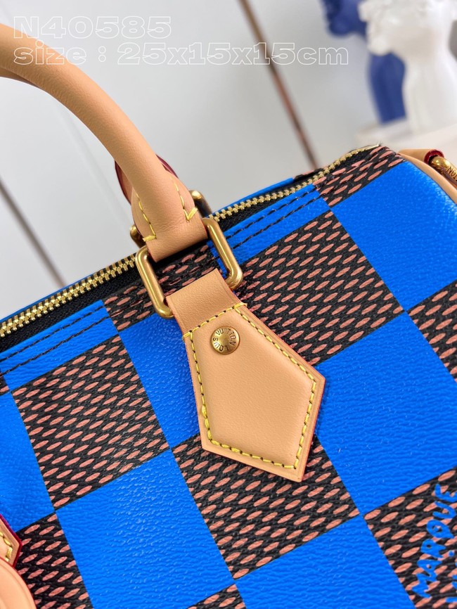 Louis Vuitton Speedy 25 Bandouliere Damier Pop N40585 Blue