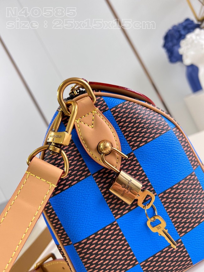 Louis Vuitton Speedy 25 Bandouliere Damier Pop N40585 Blue