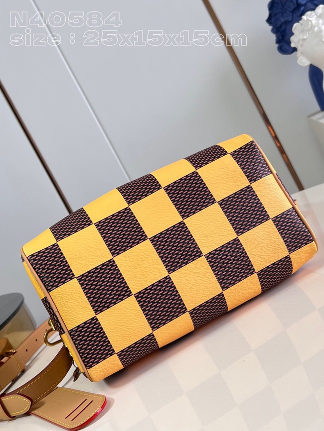 Louis Vuitton Speedy 25 Bandouliere Damier Pop N40585 Yellow