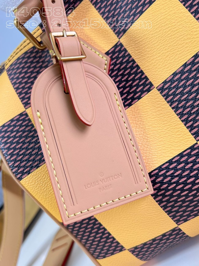 Louis Vuitton Speedy 25 Bandouliere Damier Pop N40585 Yellow