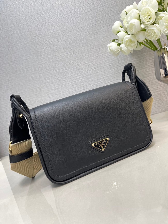 Prada Leather shoulder bag 1BD372 black