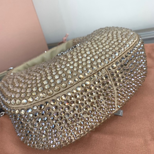 Miu Miu imitation crystal Bag 500782 Apricot