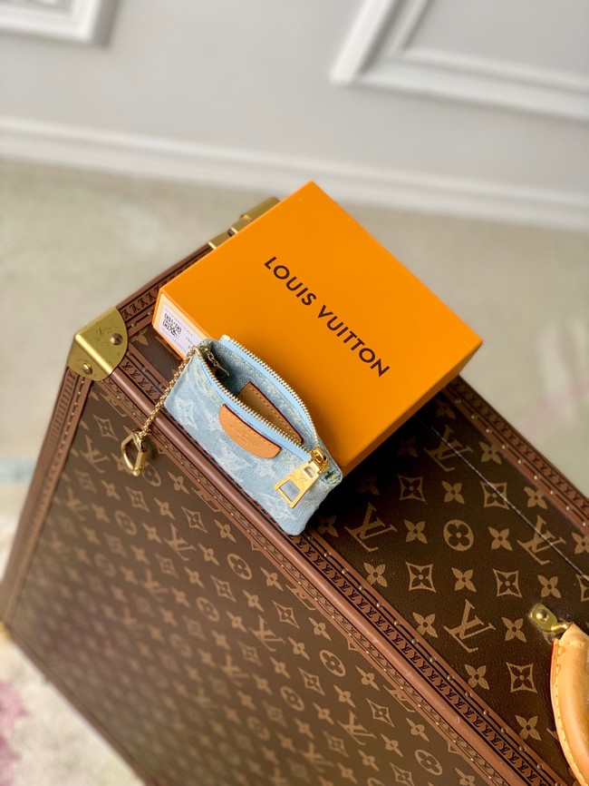 Louis Vuitton Key Pouch M82961 Sky Blue Denim