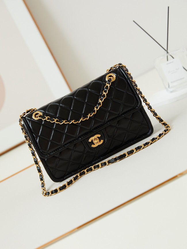 CHANEL FLAP BAG Lambskin AS4686 black