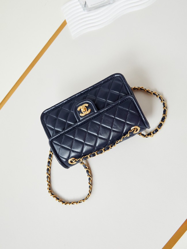 CHANEL FLAP BAG Lambskin AS4687 Royal Blue