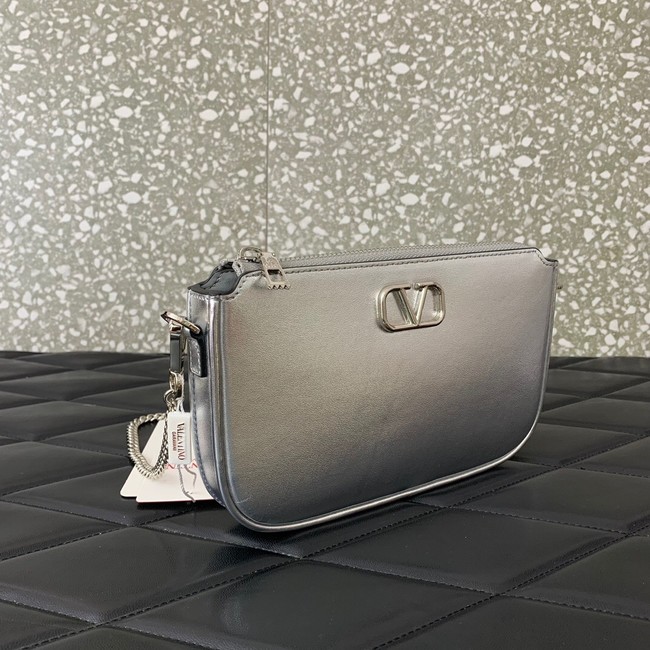 VALENTINO Mini VLOGO SIGNATURE calfskin bag MZ079 silver