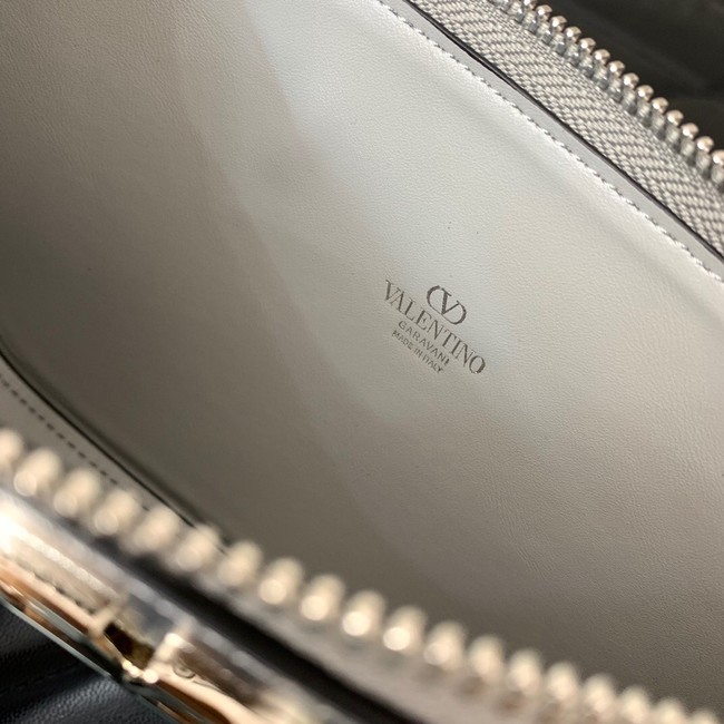 VALENTINO Mini VLOGO SIGNATURE calfskin bag MZ079 silver