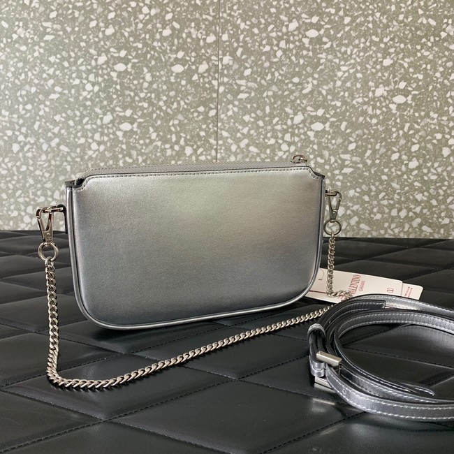 VALENTINO Mini VLOGO SIGNATURE calfskin bag MZ079 silver