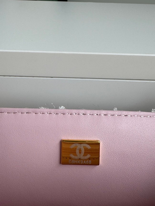 CHANEL MINI CLASSIC HANDBAG WITH TOP HANDLE AS2431 pink