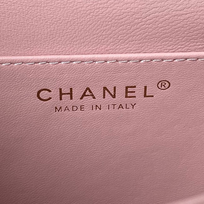 Chanel FLAP BAG WITH TOP HANDLE AS6261 pink